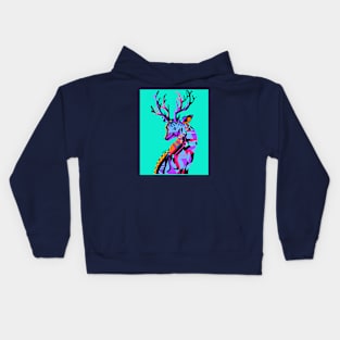 bright dear deer ecopop mexican venado in totonac tribal art Kids Hoodie